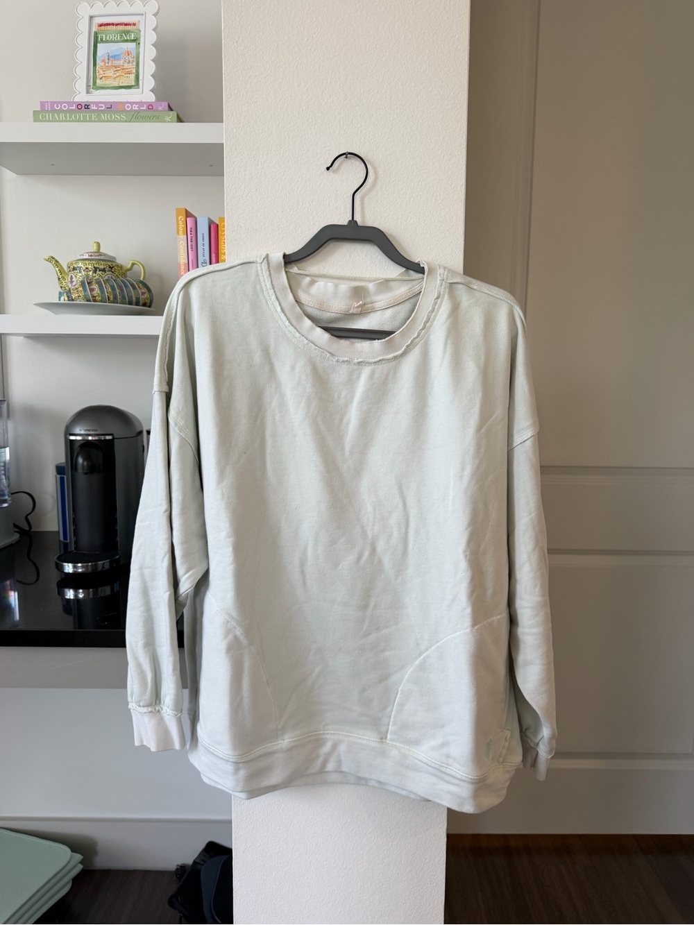 Free People Movement Light Green Oversized Crewneck Sweatshirt L